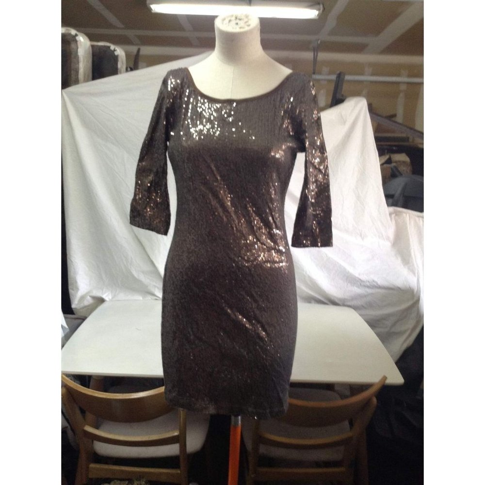 bronze sequins dress